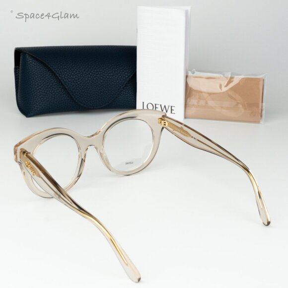 Loewe Women Eyeglasses Brown Demo Round LW50074I CURVY 057 NEW AUTHENTIC - Picture 8 of 8